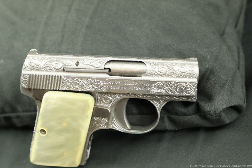 Highly Engraved Bauer Firearms Automatic .25 Auto 2.1” Semi-Auto Pocket -img-12