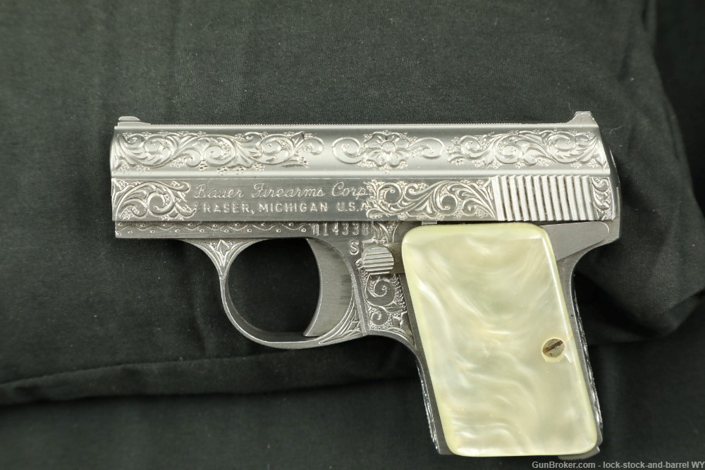Highly Engraved Bauer Firearms Automatic .25 Auto 2.1” Semi-Auto Pocket -img-14
