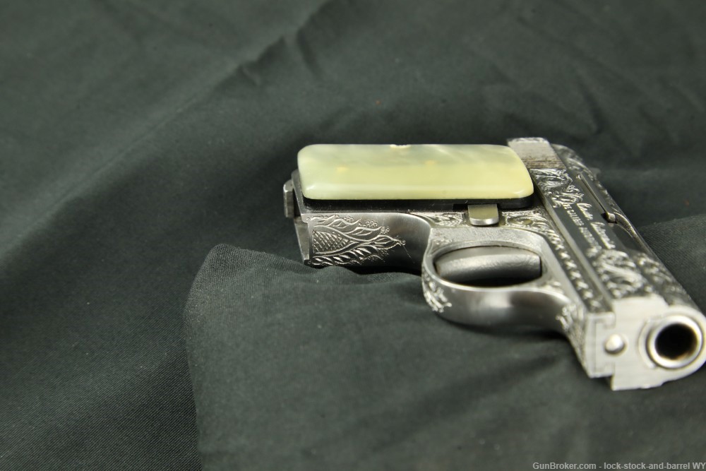 Highly Engraved Bauer Firearms Automatic .25 Auto 2.1” Semi-Auto Pocket -img-8
