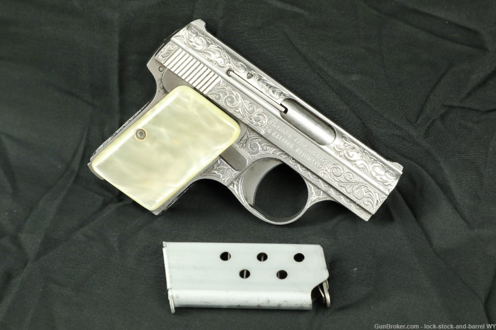 Highly Engraved Bauer Firearms Automatic .25 Auto 2.1” Semi-Auto Pocket -img-2