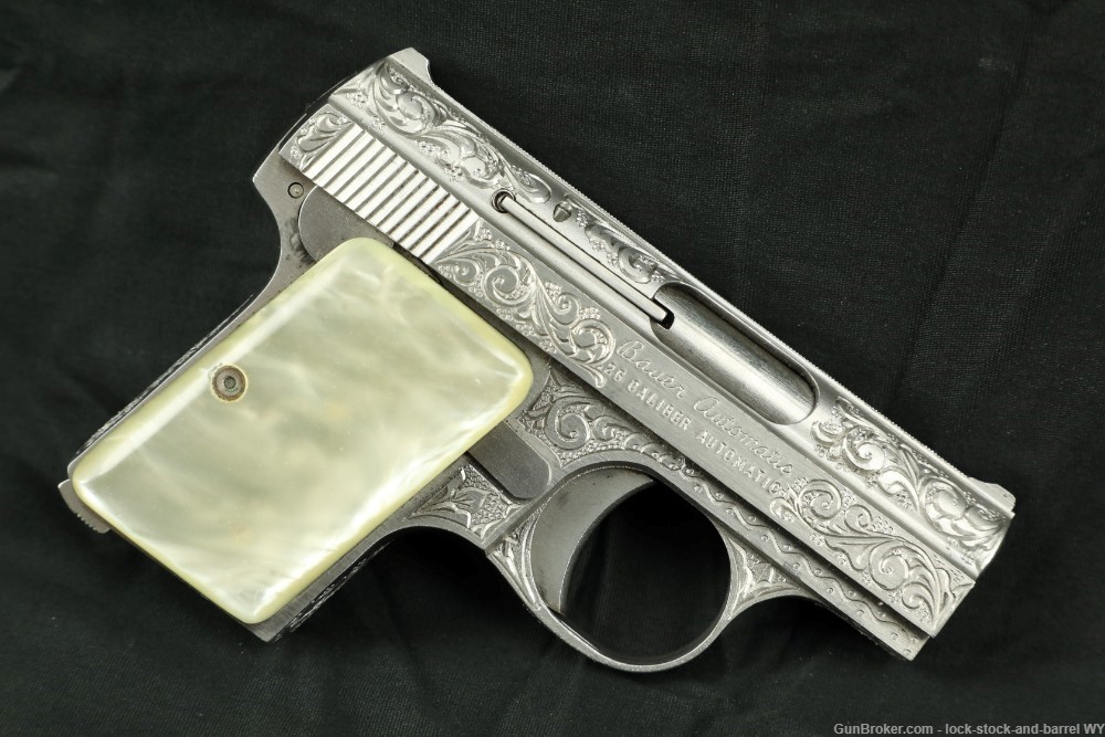 Highly Engraved Bauer Firearms Automatic .25 Auto 2.1” Semi-Auto Pocket -img-3