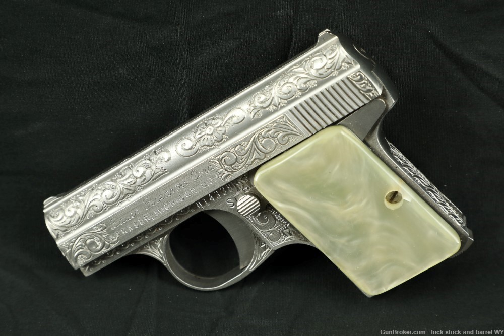 Highly Engraved Bauer Firearms Automatic .25 Auto 2.1” Semi-Auto Pocket -img-4