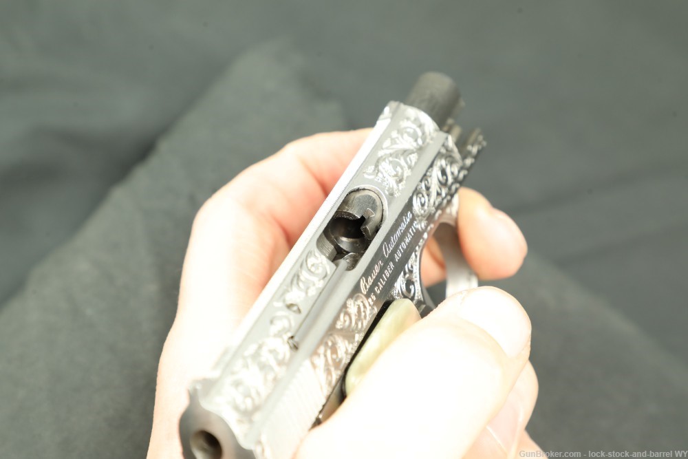 Highly Engraved Bauer Firearms Automatic .25 Auto 2.1” Semi-Auto Pocket -img-10