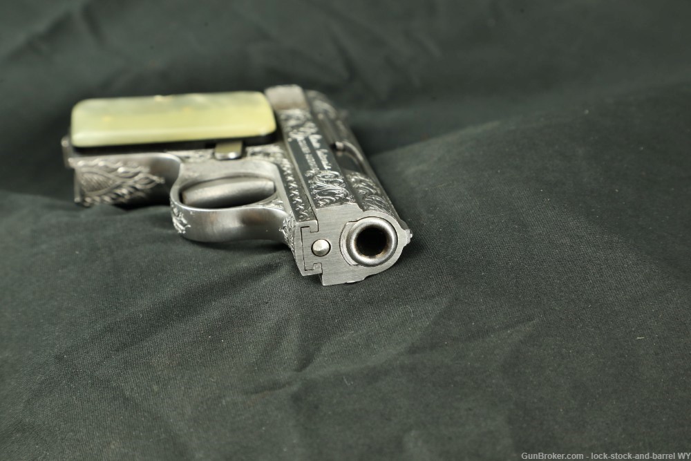 Highly Engraved Bauer Firearms Automatic .25 Auto 2.1” Semi-Auto Pocket -img-9