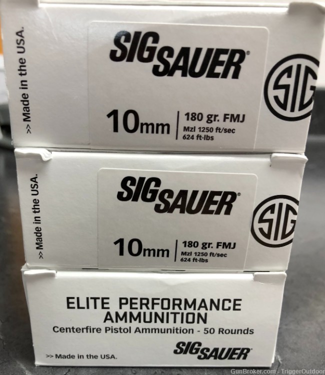 Sig Sauer Elite Performance Ammunition,150rnds, 10MM 180gr FMJ, 1250ft/sec-img-2