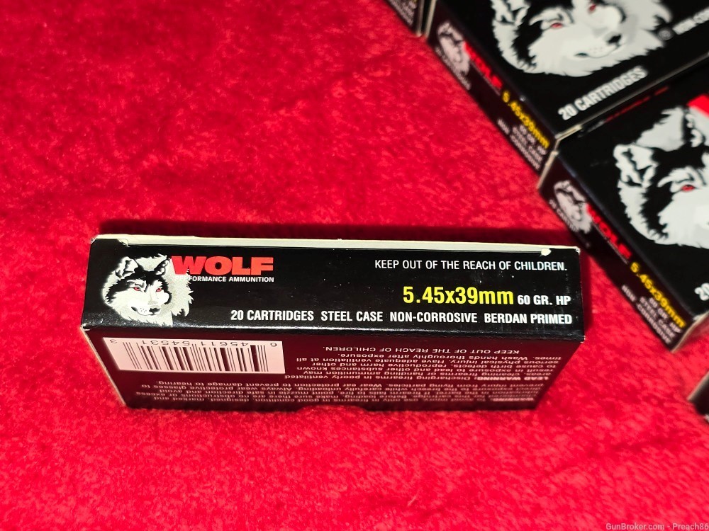 5.45x39 Ammo 420 Rds. Wolf 60gr Hollow Point Ak74 & Ammo Can-img-2
