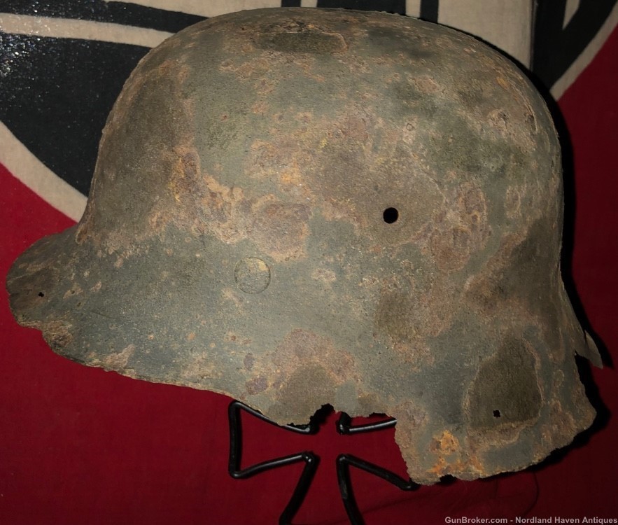 Original WW2 German SS M42 Uniform Helmet Battlefield Excavation Germany-img-3