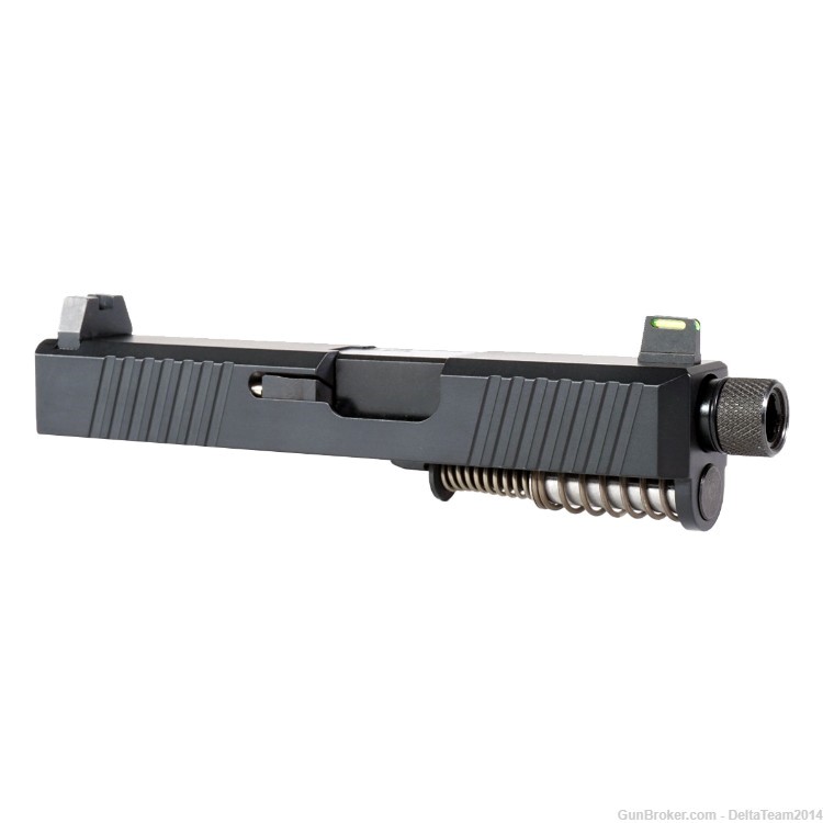 Complete Slide for Glock 26 - Suppressor Height Fiber Optics Sights-img-0