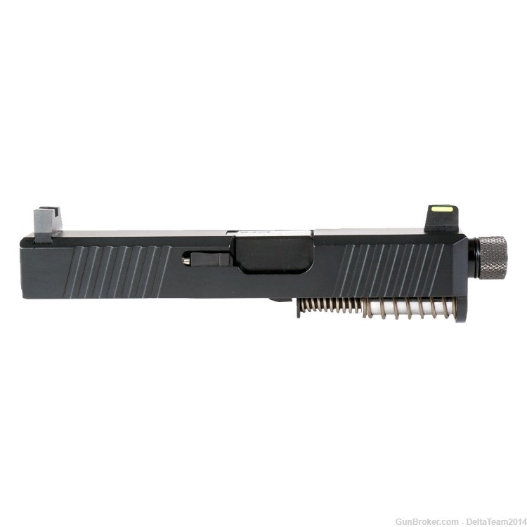 Complete Slide for Glock 26 - Suppressor Height Fiber Optics Sights-img-1