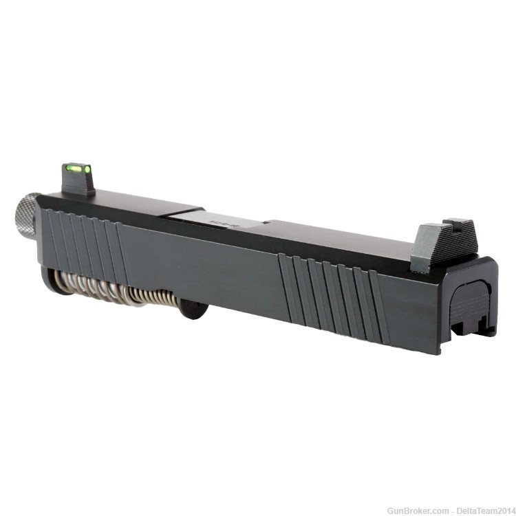 Complete Slide for Glock 26 - Suppressor Height Fiber Optics Sights-img-2