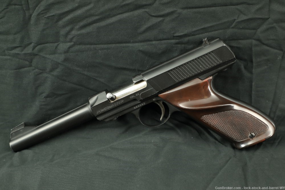 WAMO Powermaster Match .22 LR 4.75” Single Shot Auto Eject Pistol 1956 C&R-img-4