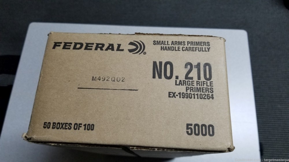 Federal No. 210 Large Rifle Primers - Full Case of 5000-img-0