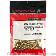 100 Ct NEW 222 Remington Brass Winchester Bag of 100pieces-img-0