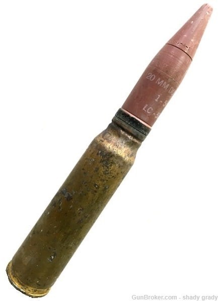 20mm mk11 dummy hmc  brown tip solid brass no primer pocket-img-0
