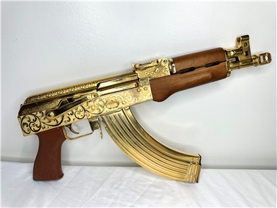 24k GOLD ENGRAVED AK 47 Draco Pistol!