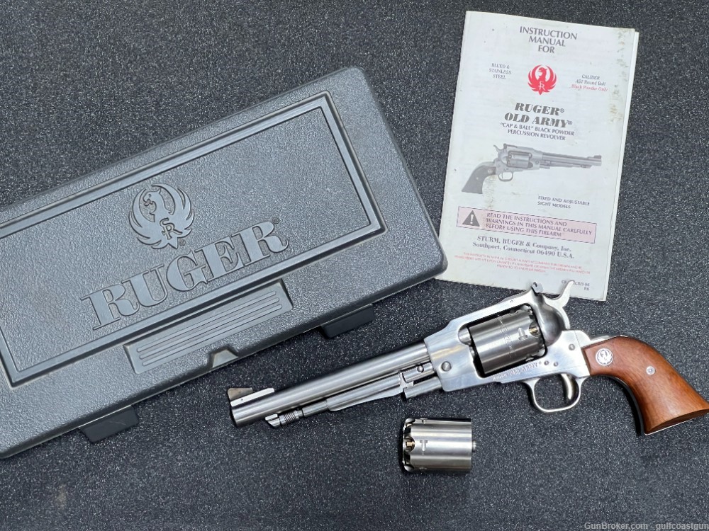 Ruger Old Army .457 Black Powder Revolver 01404 KBP-7 Stainless-img-3