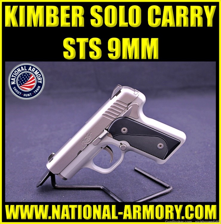 KIMBER SOLO CARRY STS 9MM 2.7" STAINLESS STEEL MICRO 9 MANUAL SAFETY 1911-img-0