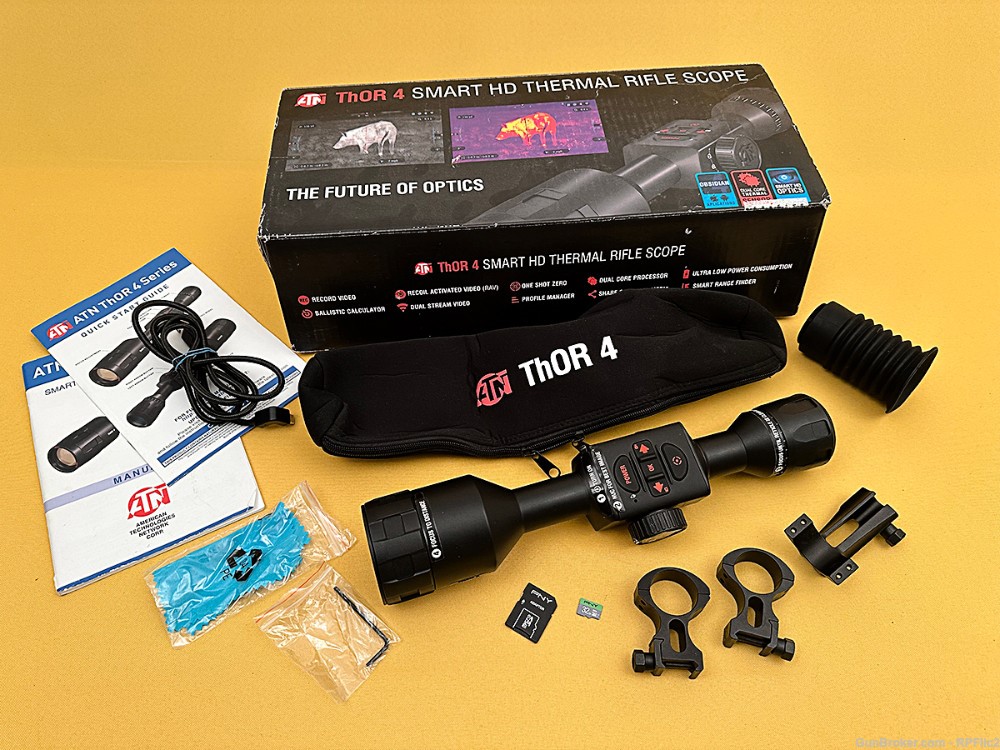  ATN Thor 4 Smart HD Thermal Scope W/ Auxiliary Ballistic Laser Rangefinder-img-1