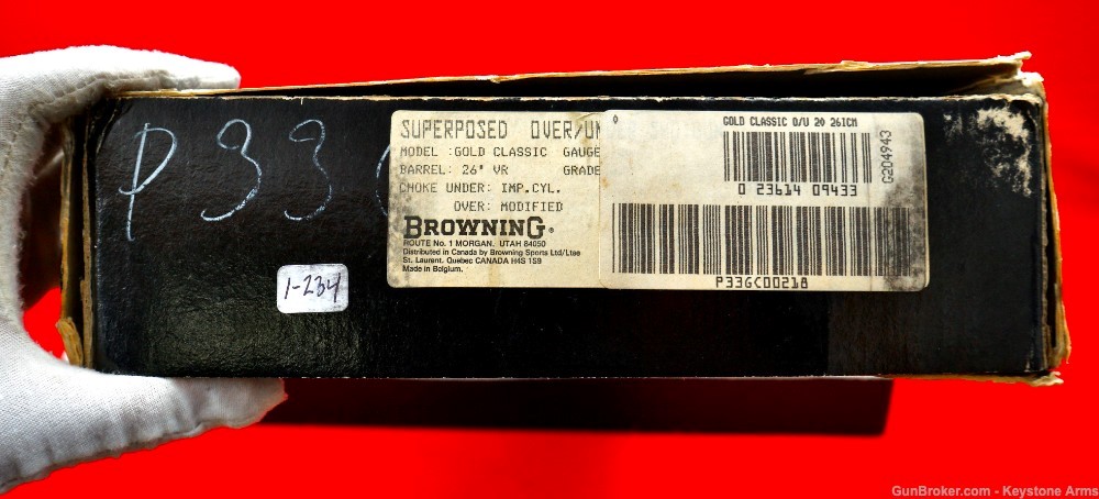 Ultra Rare Browning Superposed Superlight 20GA Gold Classic #218 of 500 NIB-img-2