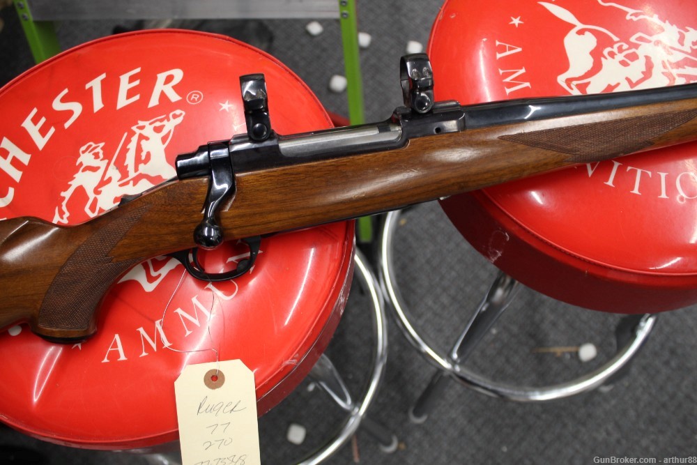 RUGER M-77 TANG SAFETY GUN IN 270 WIN WITH NO RESERVE-img-0