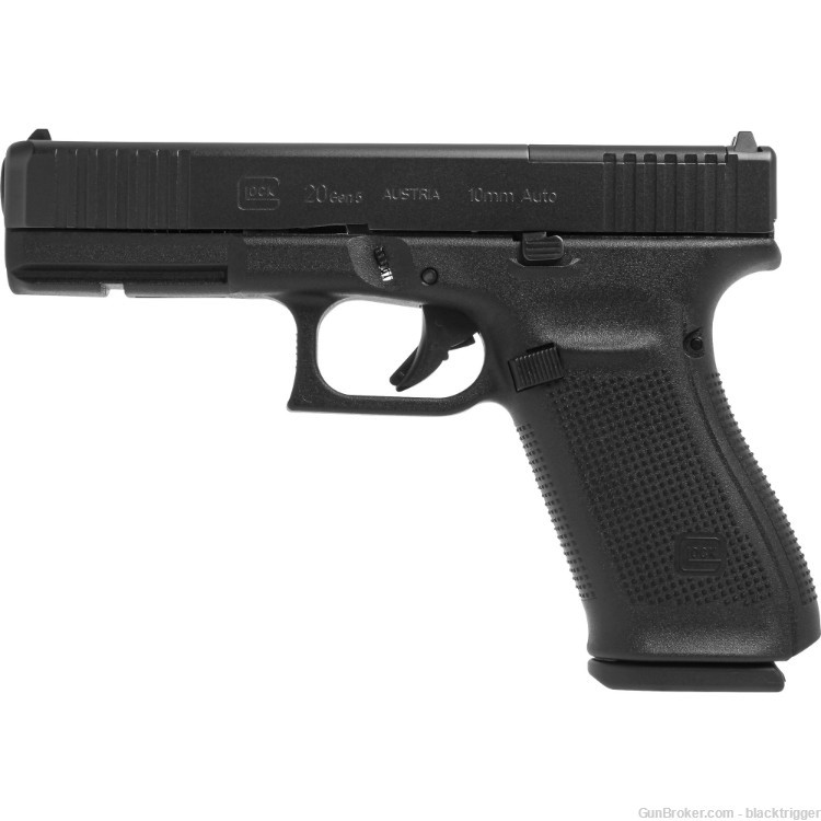 Glock UA205S203MOS G20 Gen5 MOS 10mm Auto 15+1 4.61" Black MOS OR USA Made-img-1