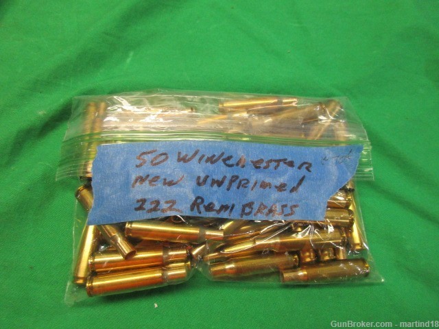 222 Remington NEW Brass Cases Winchester 50-Ct-img-0