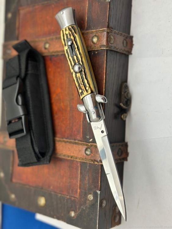 Italian Stag switchblade Knife-img-0