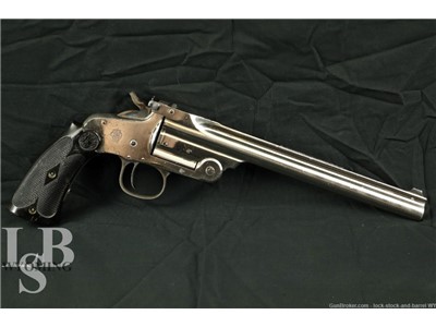 Nickel Smith & Wesson Model of 91 w/ 8 Inch 22 Cal Barrel British Proof