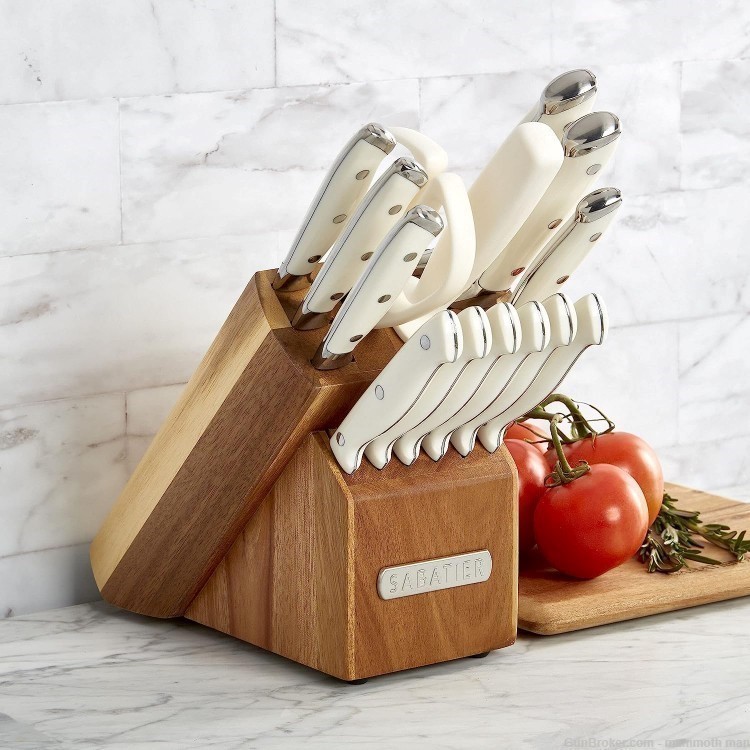 Kitchen knife set wood Block-img-1