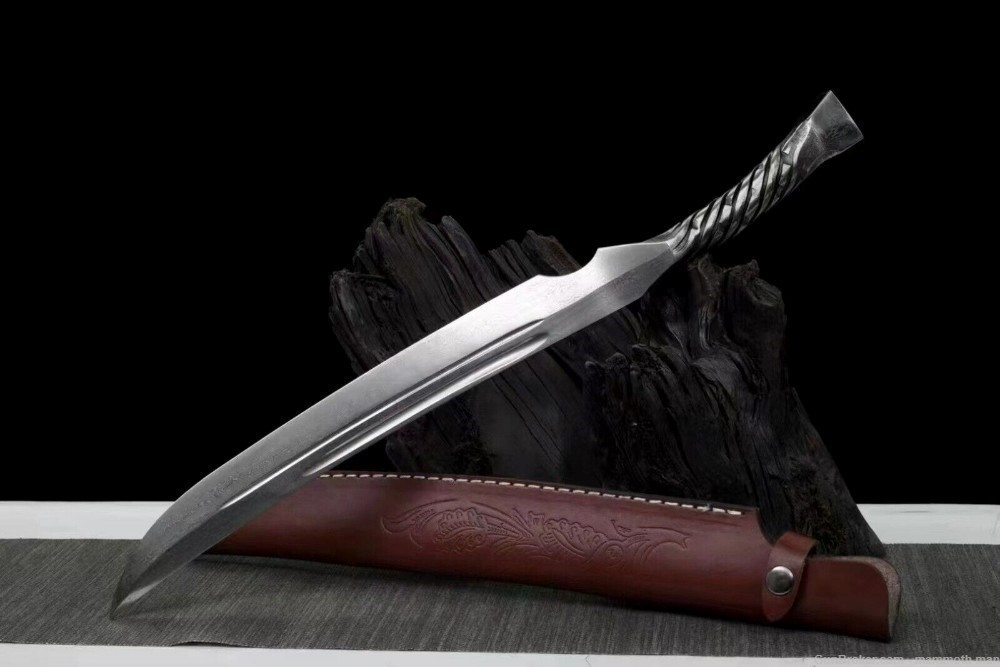 Full Tang Handmade Folded Pattern Steel Japanese Samurai Sword-img-0