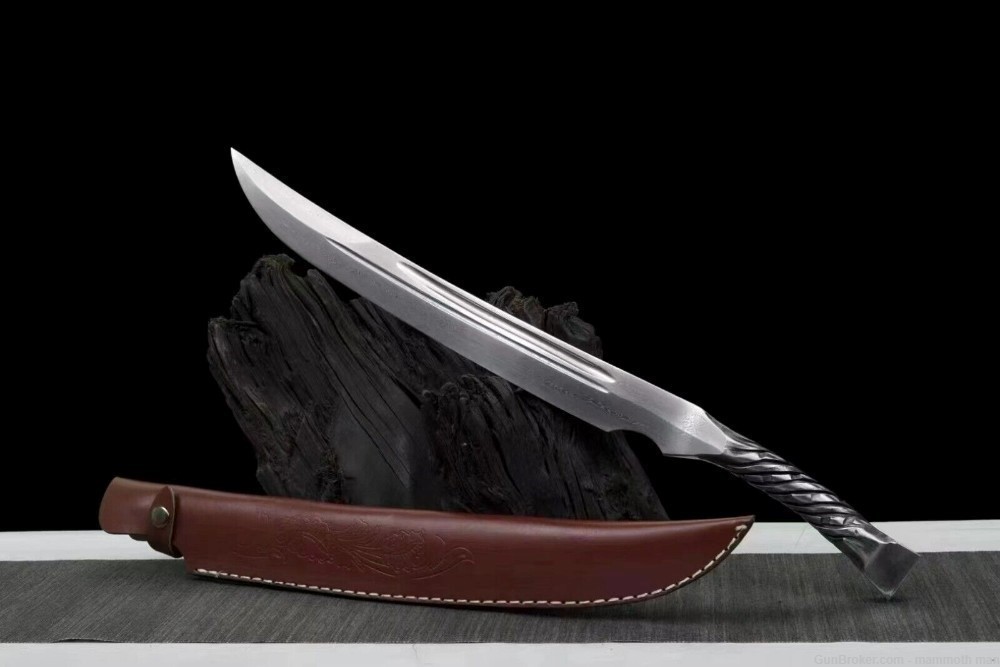 Full Tang Handmade Folded Pattern Steel Japanese Samurai Sword-img-4