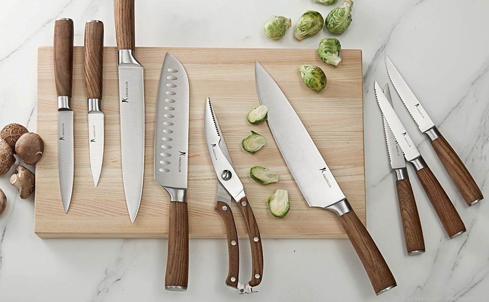 15pc Wood handle knife set. -img-3