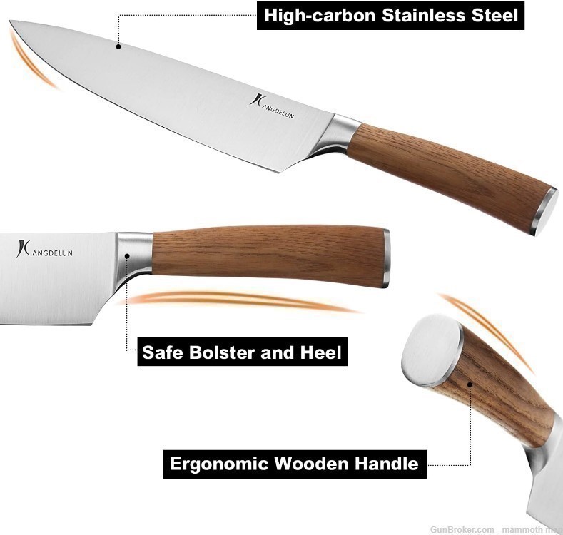 15pc Wood handle knife set. -img-1