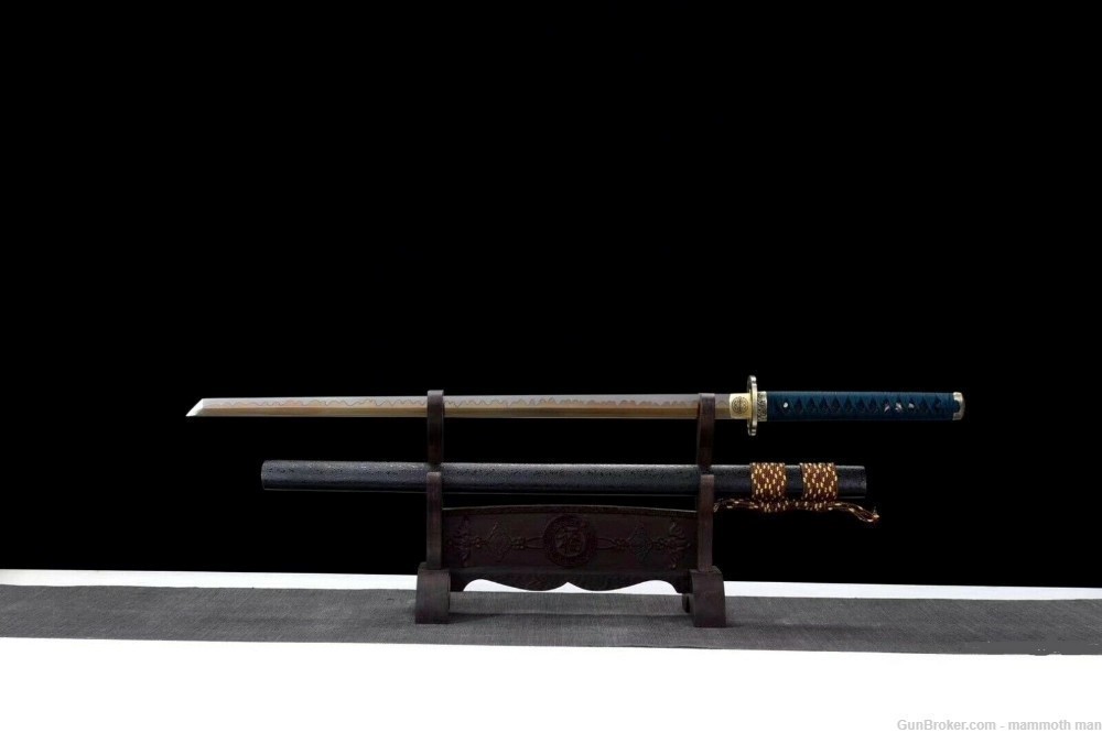 High Carbon Steel Gold Blade Japanese Samurai Katana-img-1