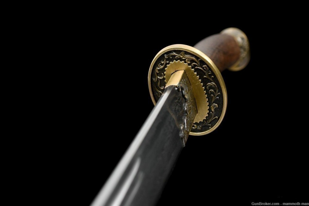 Chinese Qing Dynasty Handmade damascus steel sword-img-2