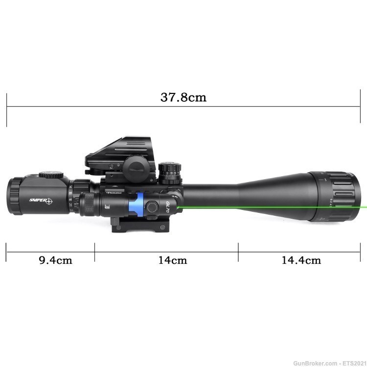 ST6-24x50 Combo Scope Green Laser/ Flashlight/ Holographic Dot Sight-img-7