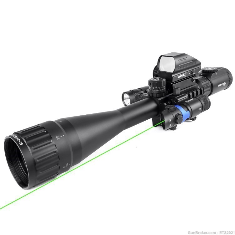 ST6-24x50 Combo Scope Green Laser/ Flashlight/ Holographic Dot Sight-img-2