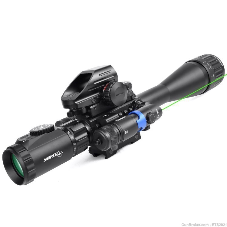 ST6-24x50 Combo Scope Green Laser/ Flashlight/ Holographic Dot Sight-img-3