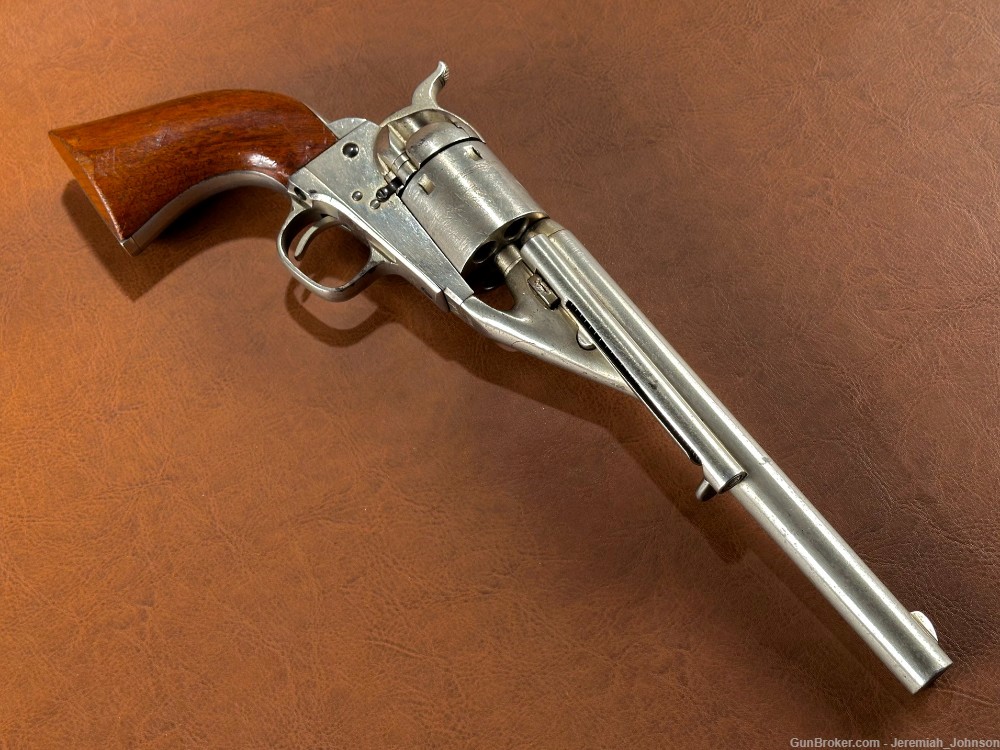 1861 Colt Navy Factory Conversion Revolver HIGH CONDITION .38 CF Nickel-img-19