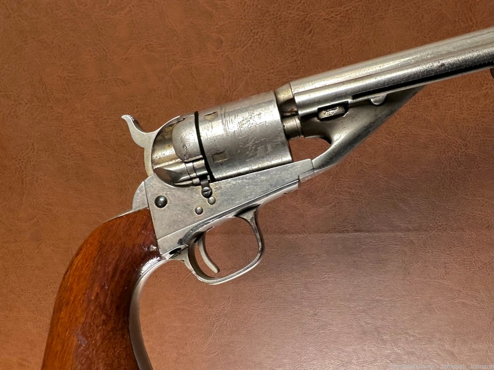 1861 Colt Navy Factory Conversion Revolver HIGH CONDITION .38 CF Nickel-img-17