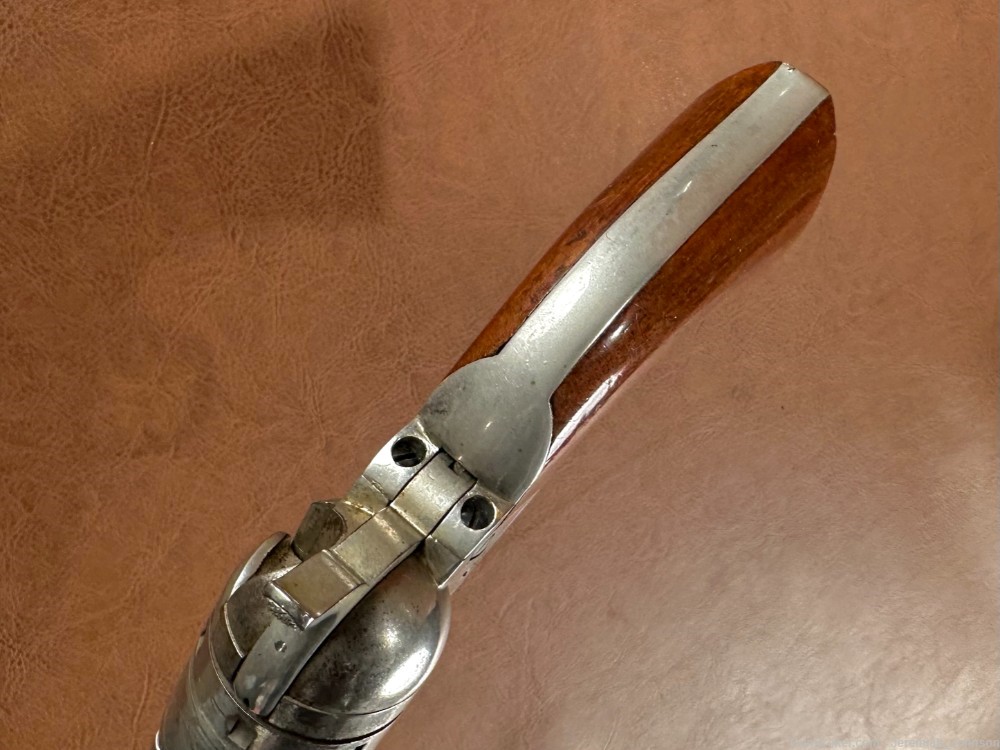 1861 Colt Navy Factory Conversion Revolver HIGH CONDITION .38 CF Nickel-img-15