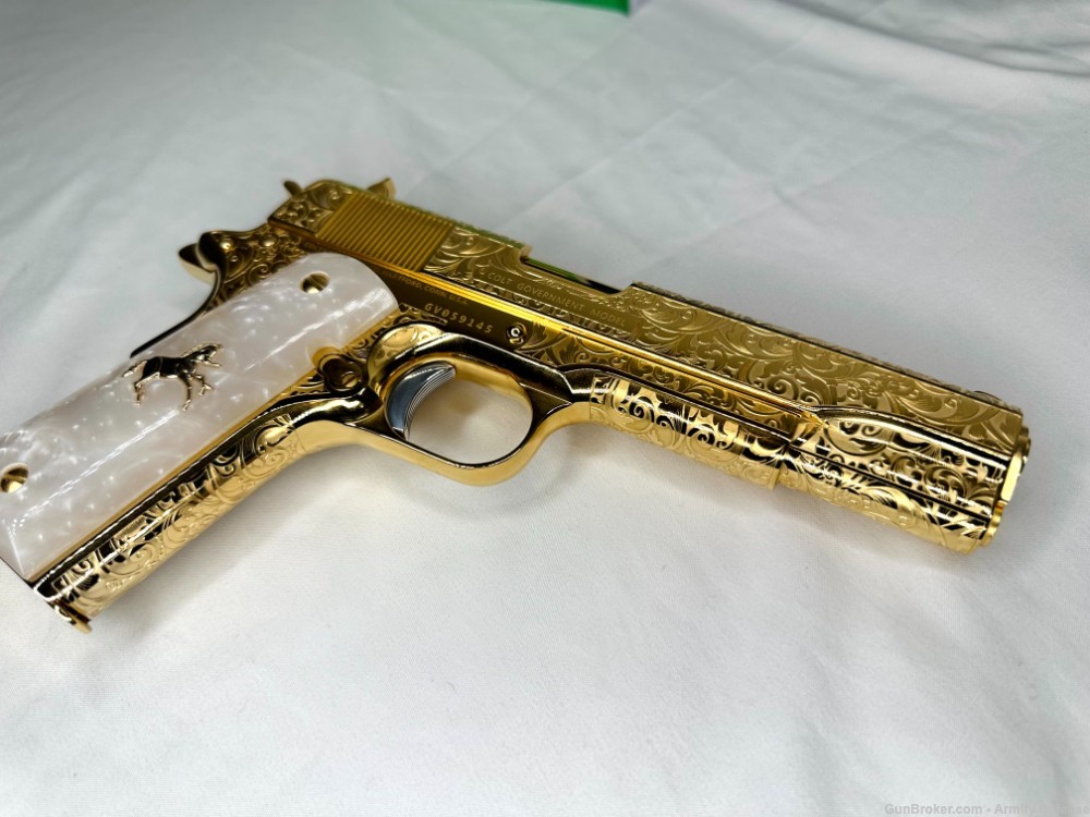 Colt 1911 24k GOLD ENGRAVED custom -img-16