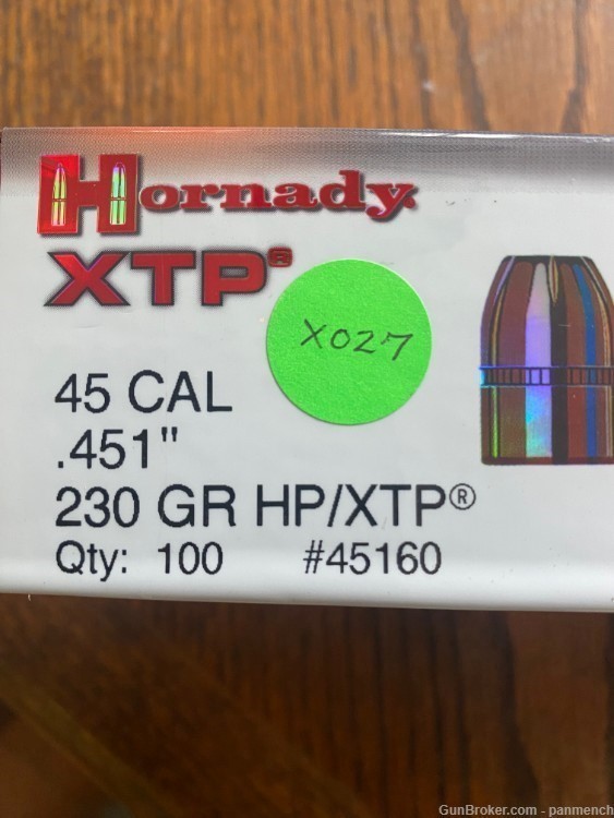 Hornady 45 cal. .451 Bullets 230 gr HP/XTP 100 COUNT-img-0