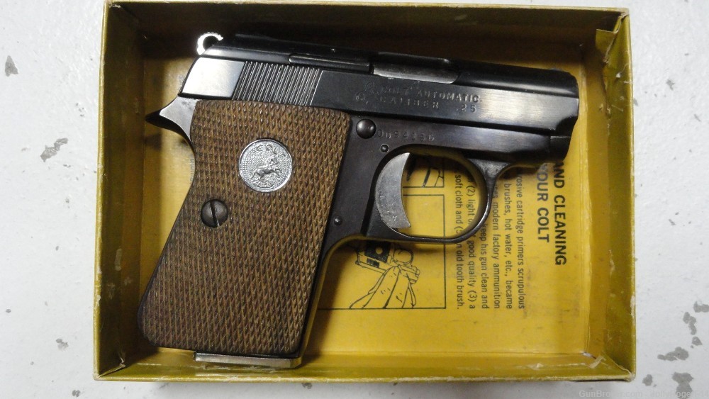 EXCELLENT SHAPE Colt Junior 25 ACP Automatic Vest Pocket Pistol 1908 w/BOX!-img-4