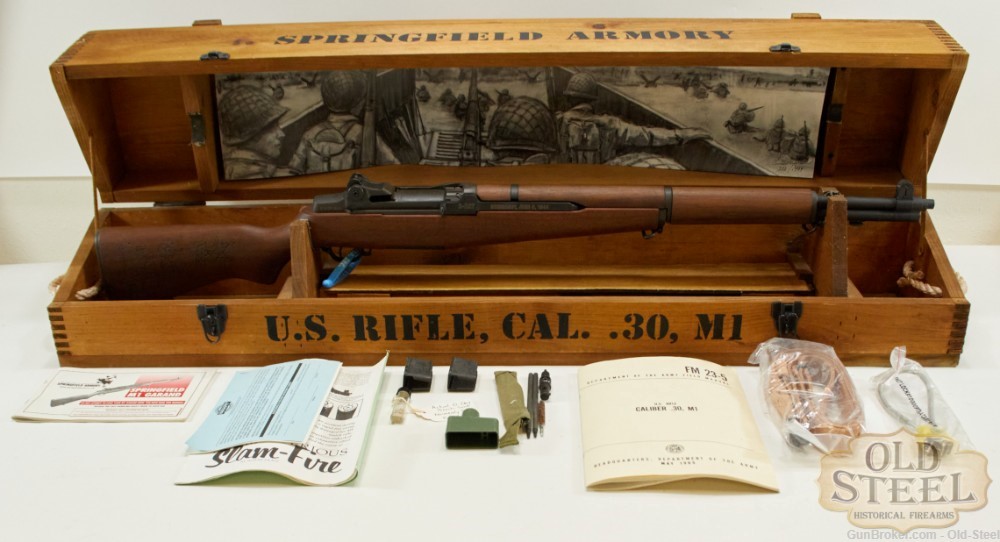  Springfield Armory M1 Garand D-Day Rifle W/ Authentic Normandy Sand-img-0