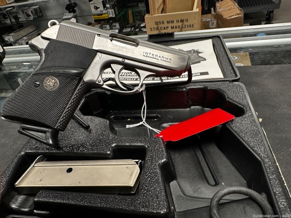 EXCELLENT WALTHER PPK/S 380 STAINLESS WITH 2 MAGS & CASE NO RESERVE -img-1