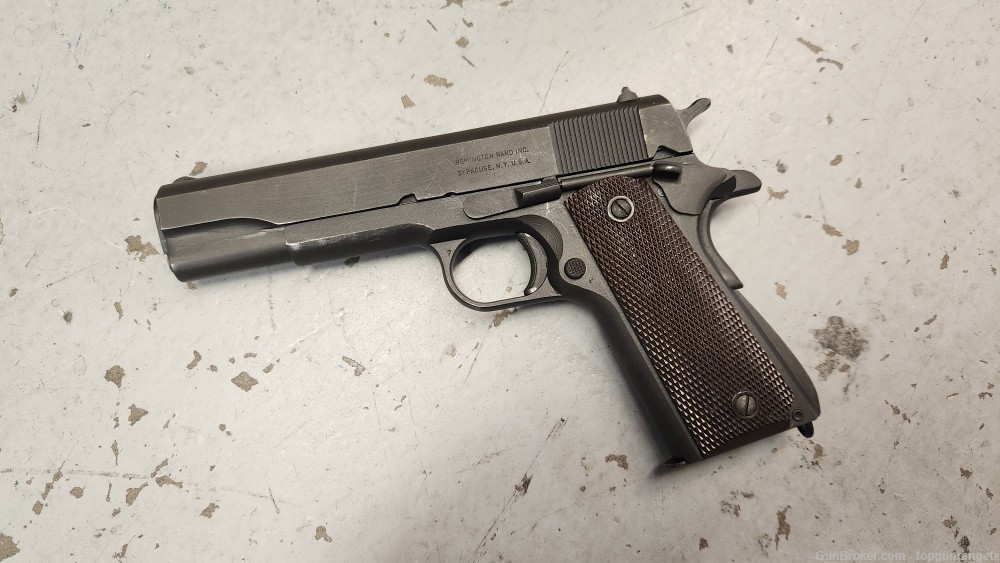 Remington Rand M1911A1 45ACP Pistol 1944 Production WWII (1 Mag)-img-0