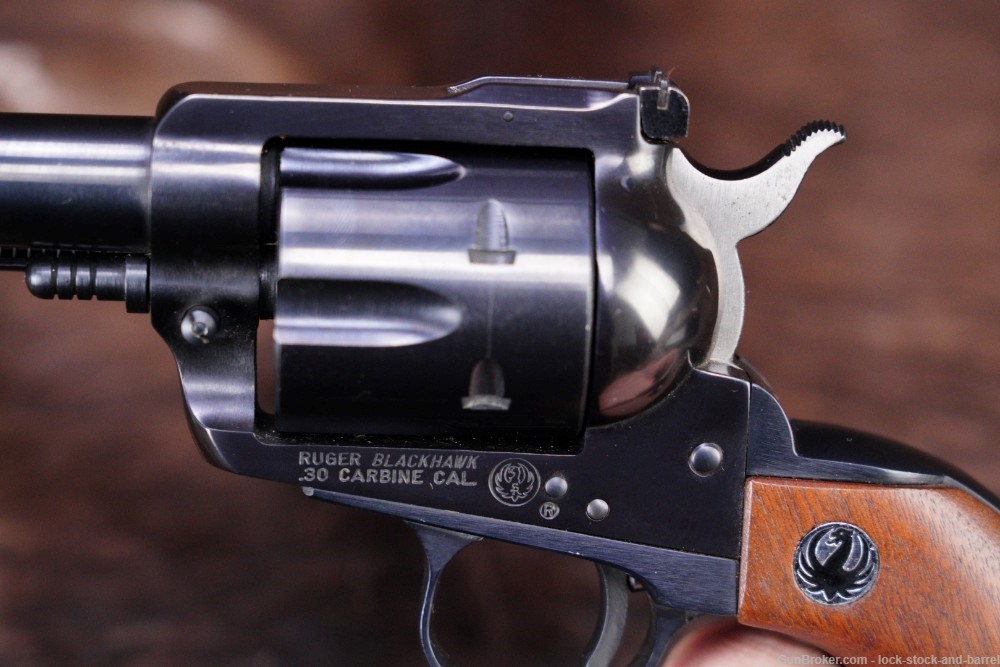 Ruger Pre-Warning Blackhawk .30 Carbine Three Screw SA Revolver 1969 C&R-img-13