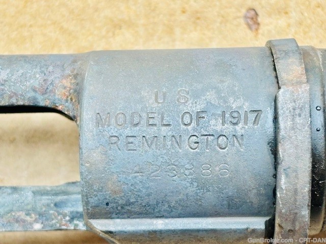 1917 Enfield  Remington barreled action that was in a fire-img-19