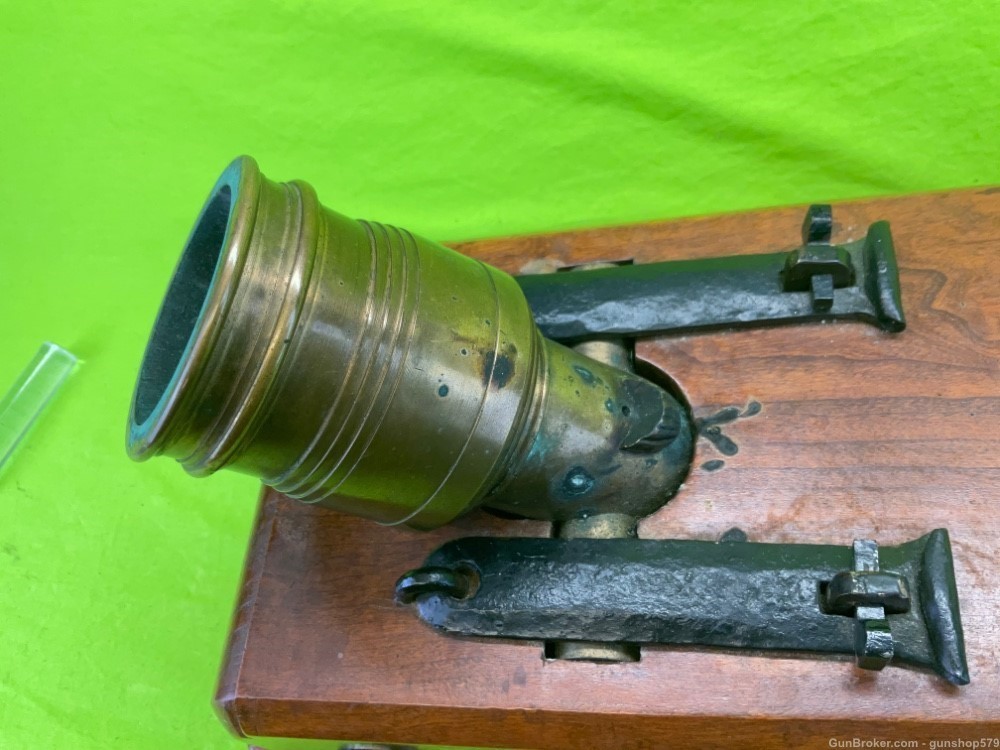 Replica Coehorn Brass Mortar 2 1/4 Bore 2.34” Weighs 15 Pounds Civil War -img-2